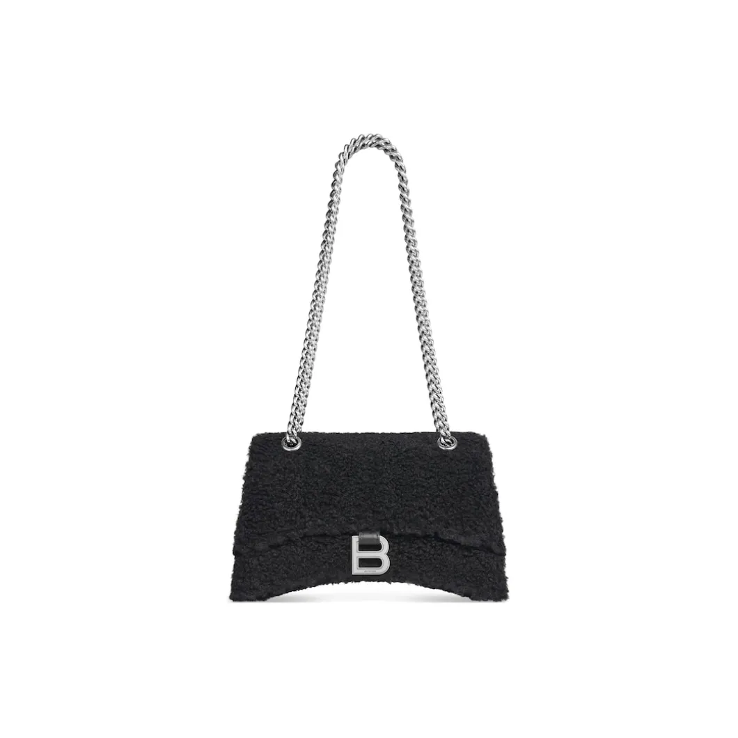 Borsa Crush Piccola Con Catena da Donna in Nero