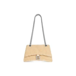 Borsa Crush Piccola Con Catena da Donna in Beige