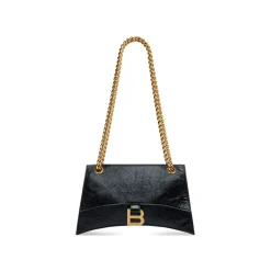 Borsa Crush Piccola Con Catena da Donna in Nero