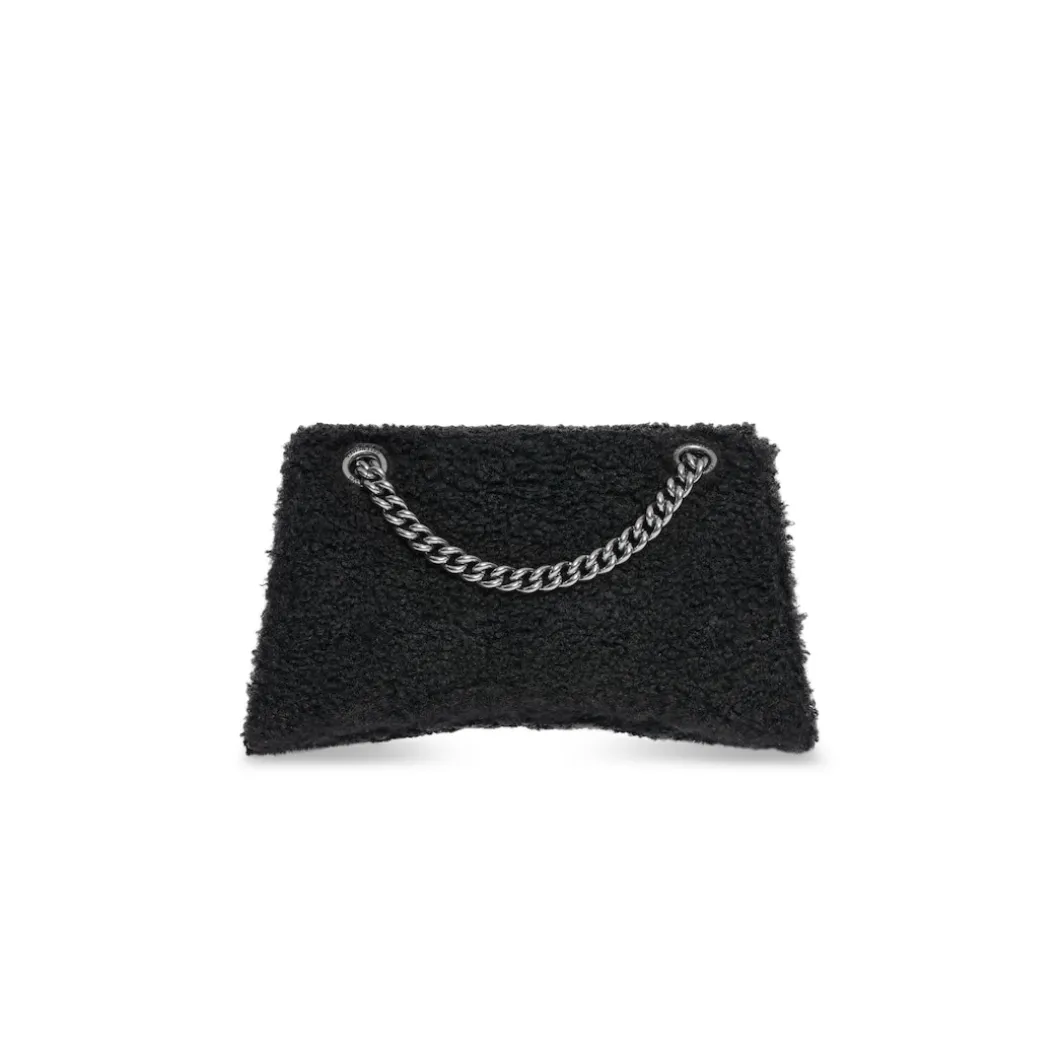 Borsa Crush Piccola Con Catena da Donna in Nero