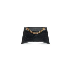 Borsa Crush Piccola Con Catena da Donna in Nero