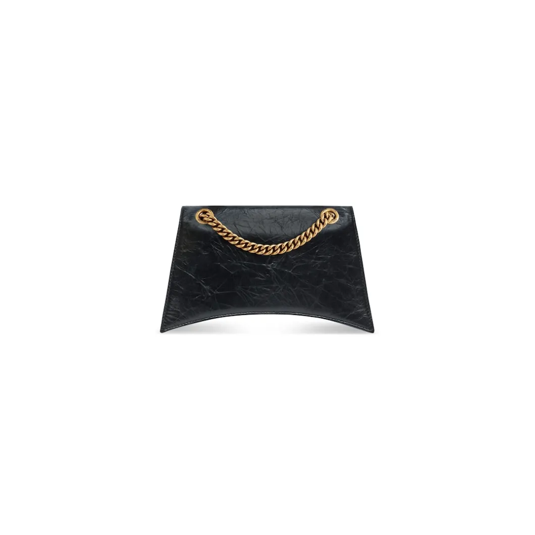 Borsa Crush Piccola Con Catena da Donna in Nero