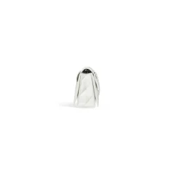 Borsa Crush Piccola Trapuntata Con Catena  da Donna in Bianco Ottico