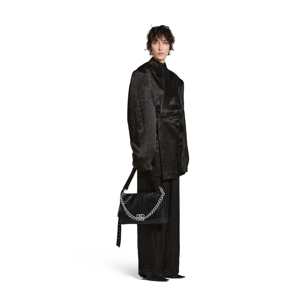 Borsa Flap Bb Soft Grande da Donna in Nero