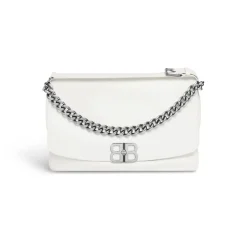 Borsa Flap Bb Soft Grande  da Donna in Bianco Ottico