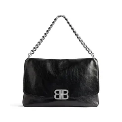 Borsa Flap Bb Soft Grande da Donna in Nero