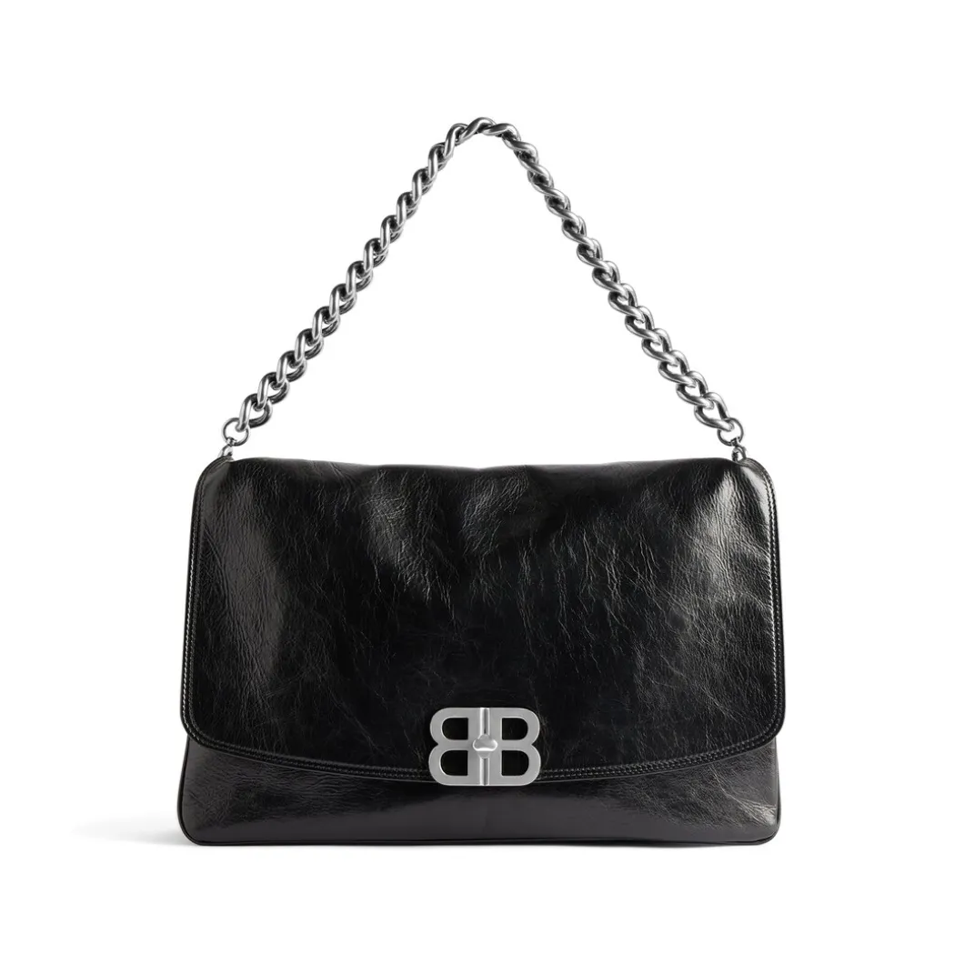 Borsa Flap Bb Soft Grande da Donna in Nero