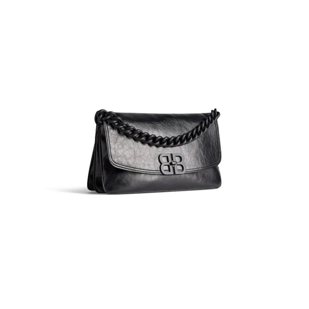 Borsa Flap Bb Soft Media in Nero
