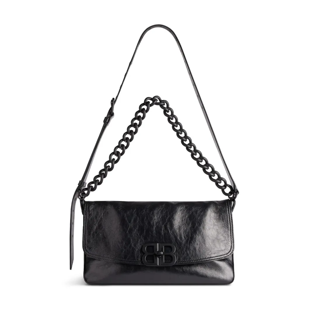 Borsa Flap Bb Soft Media in Nero