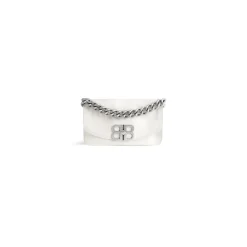 Borsa Flap Bb Soft Piccola da Donna in Bianco Ottico