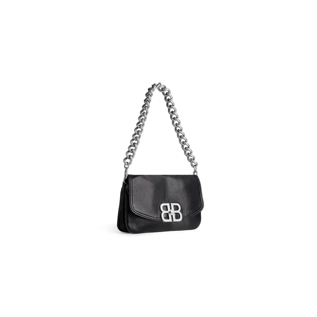 Borsa Flap Bb Soft Piccola da Donna in Nero