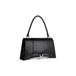 Borsa Hourglass Hinge Media da Donna in Nero