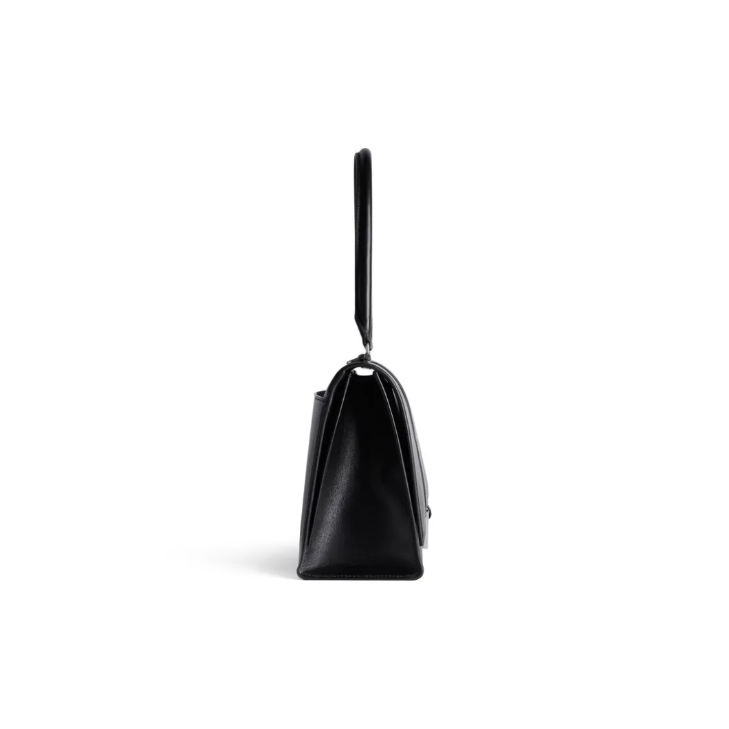 Borsa Hourglass Hinge Media da Donna in Nero