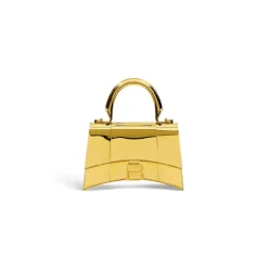 Borsa Hourglass Metal Xs  da Donna in Oro