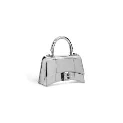 Borsa Hourglass Metal Xs  da Donna in Argento