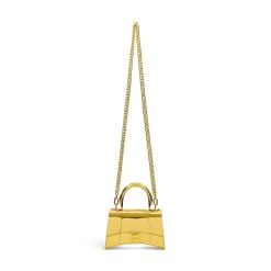Borsa Hourglass Metal Xs  da Donna in Oro