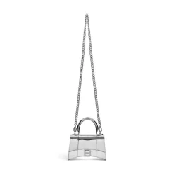 Borsa Hourglass Metal Xs  da Donna in Argento