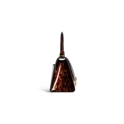 Borsa Hourglass Piccola Con Stampa Tartarugata da Donna in Marrone