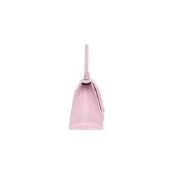 Borsa Hourglass Piccola In Vitello Box da Donna in Rosa