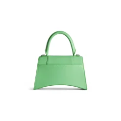 Borsa Hourglass Piccola In Vitello Box da Donna in Verde Chiaro