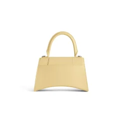 Borsa Hourglass Piccola In Vitello Box da Donna in Giallo Chiaro