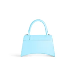 Borsa Hourglass Piccola In Vitello Box da Donna in Blu