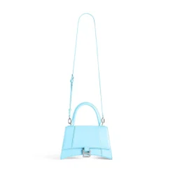 Borsa Hourglass Piccola In Vitello Box da Donna in Blu