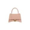 Borsa Hourglass Small Con Lavorazione Coccodrillo da Donna in Nude
