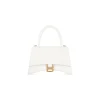 Borsa Hourglass Small Con Lavorazione Coccodrillo da Donna in Bianco