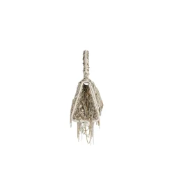 Borsa Hourglass Xs Con Catena Con Ricami da Donna in Beige