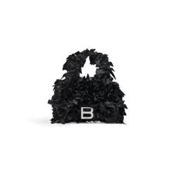 Borsa Hourglass Xs Con Fiocchi In Satin da Donna in Nero