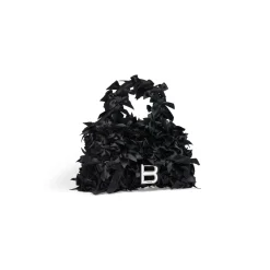 Borsa Hourglass Xs Con Fiocchi In Satin da Donna in Nero