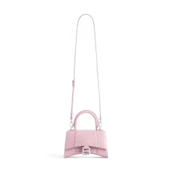 Borsa Hourglass Xs Con Lavorazione Coccodrillo da Donna in Rosa