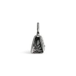 Borsa Hourglass Xs Con Ricamo A Catena da Donna in Argento
