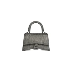 Borsa Hourglass Xs Con Strass  da Donna in Grigio