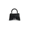 Borsa Hourglass Xs Con Strass da Donna in Nero
