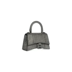 Borsa Hourglass Xs Con Strass  da Donna in Grigio