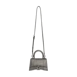 Borsa Hourglass Xs Con Strass  da Donna in Grigio