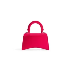 Borsa Hourglass Xs In Jersey Di Velluto da Donna in Rosa Acceso