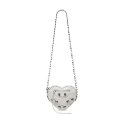 Borsa Le Cagole Heart Mini  da Donna in Bianco Ottico