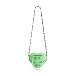 Borsa Le Cagole Heart Mini da Donna in Verde Chiaro