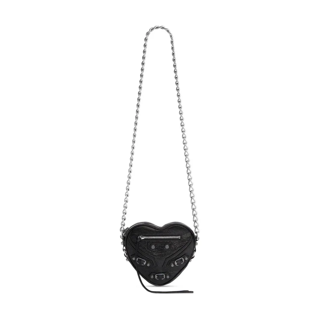 Borsa Le Cagole Heart Mini da Donna in Nero