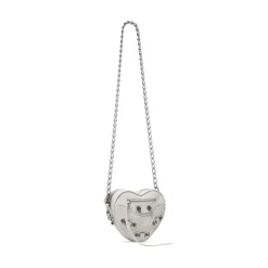 Borsa Le Cagole Heart Mini  da Donna in Bianco Ottico