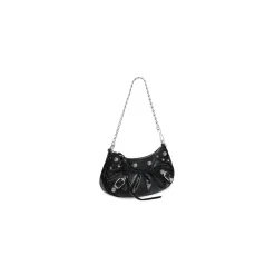 Borsa Le Cagole Mini Con Catena da Donna in Nero