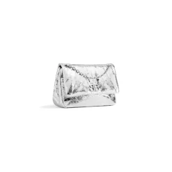 Borsa Monaco Mini Metallizzata  da Donna in Argento
