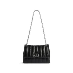 Borsa Monaco Mini Trapuntata da Donna in Nero