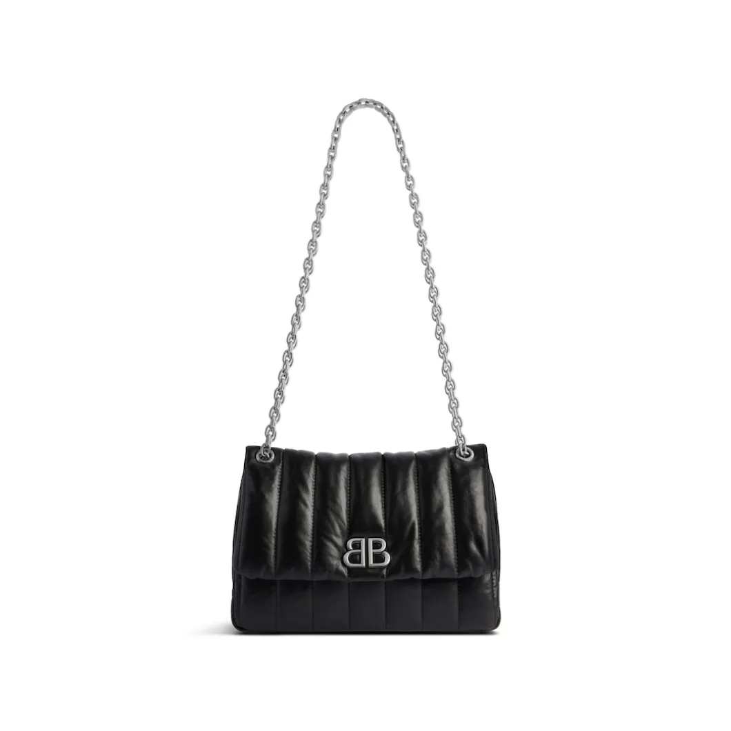 Borsa Monaco Mini Trapuntata da Donna in Nero