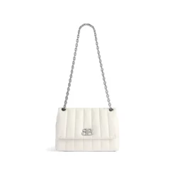 Borsa Monaco Mini Trapuntata da Donna in Bianco