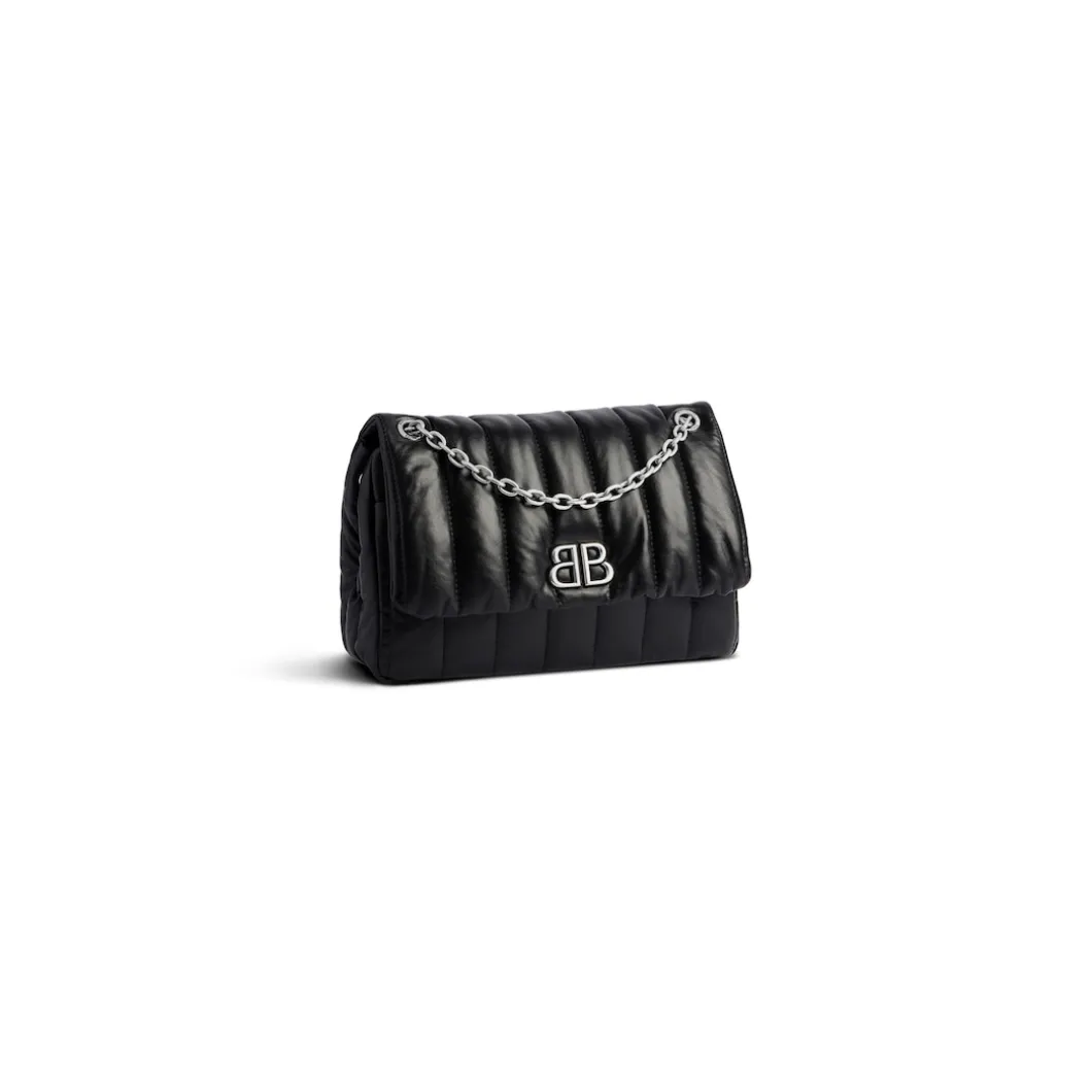 Borsa Monaco Mini Trapuntata da Donna in Nero
