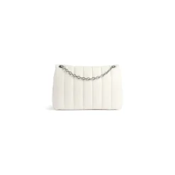 Borsa Monaco Mini Trapuntata da Donna in Bianco